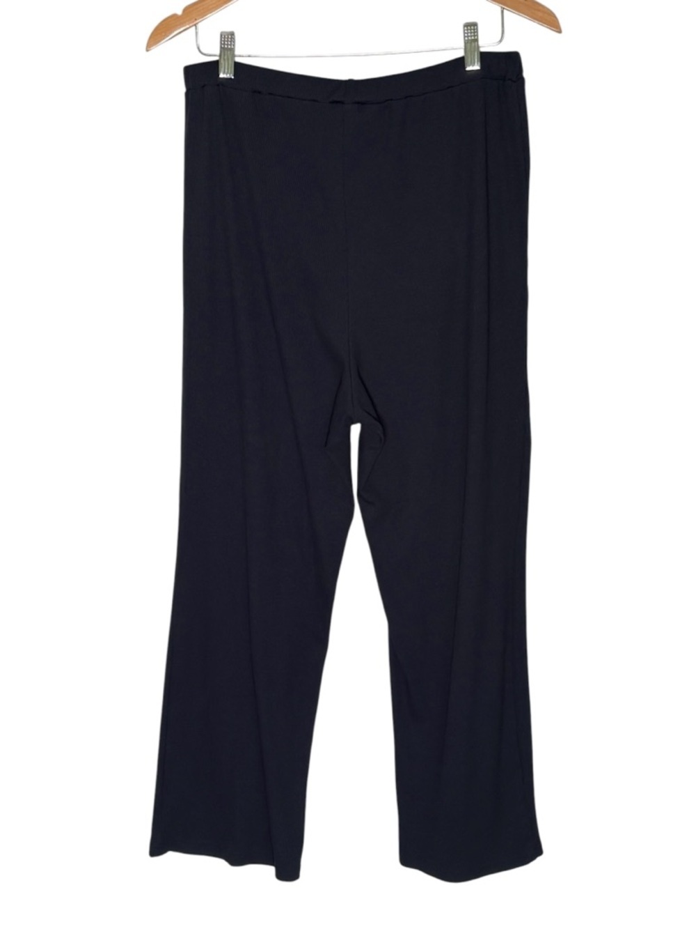 Legoe Heritage Maternity Navy Blue Ribbed Wide Leg Pants • Size 2 / US L